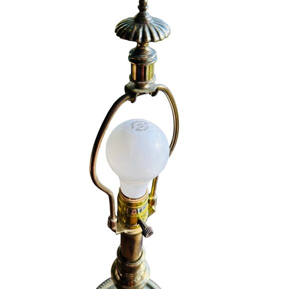 VINTAGE BRASS STIFFEL TABLE LAMP CANDLE STICK STYLE 24”H - Picture 6 of 11